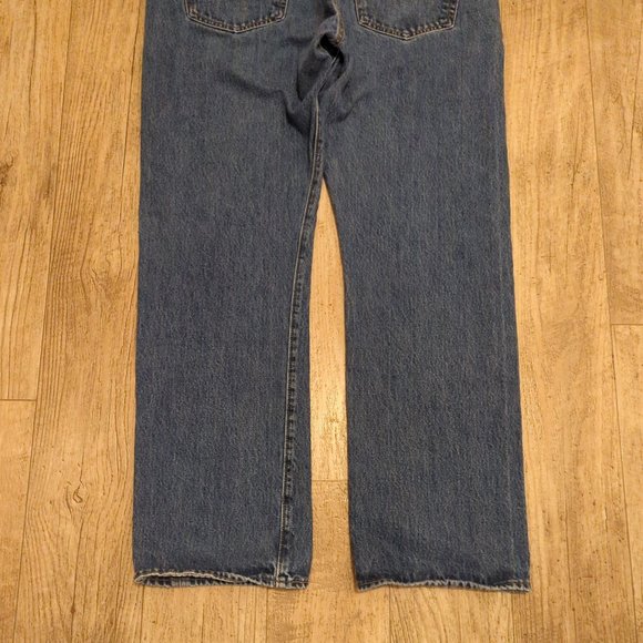 NWD Levi 501 Mens 38x32 Navy Blue Jeans $79 Straight Regular Medium Wash - Picture 12 of 12